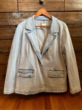 Bagatelle Light Wash Denim Blazer Jacket
